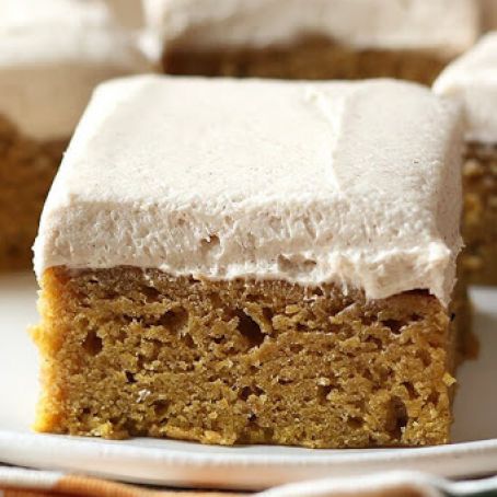 Pumpkin Bars with Brown Sugar Frosting